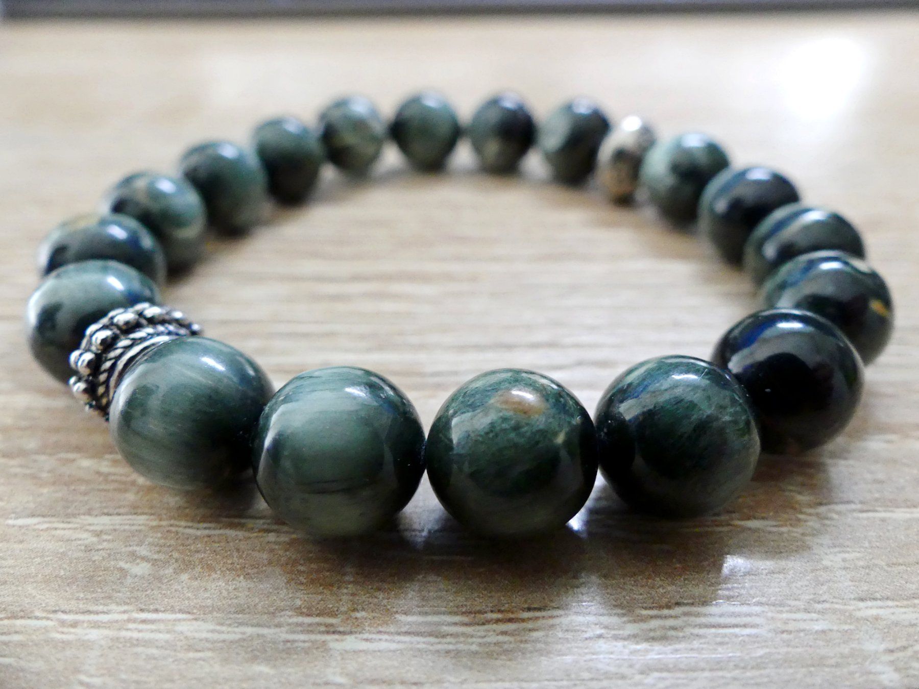 Pietre preziose: Armband mit Chrysoberyll Katzenauge – Nuovo e nell'imballaggio originale da Matten b. Interlaken venduto da kero71 6
