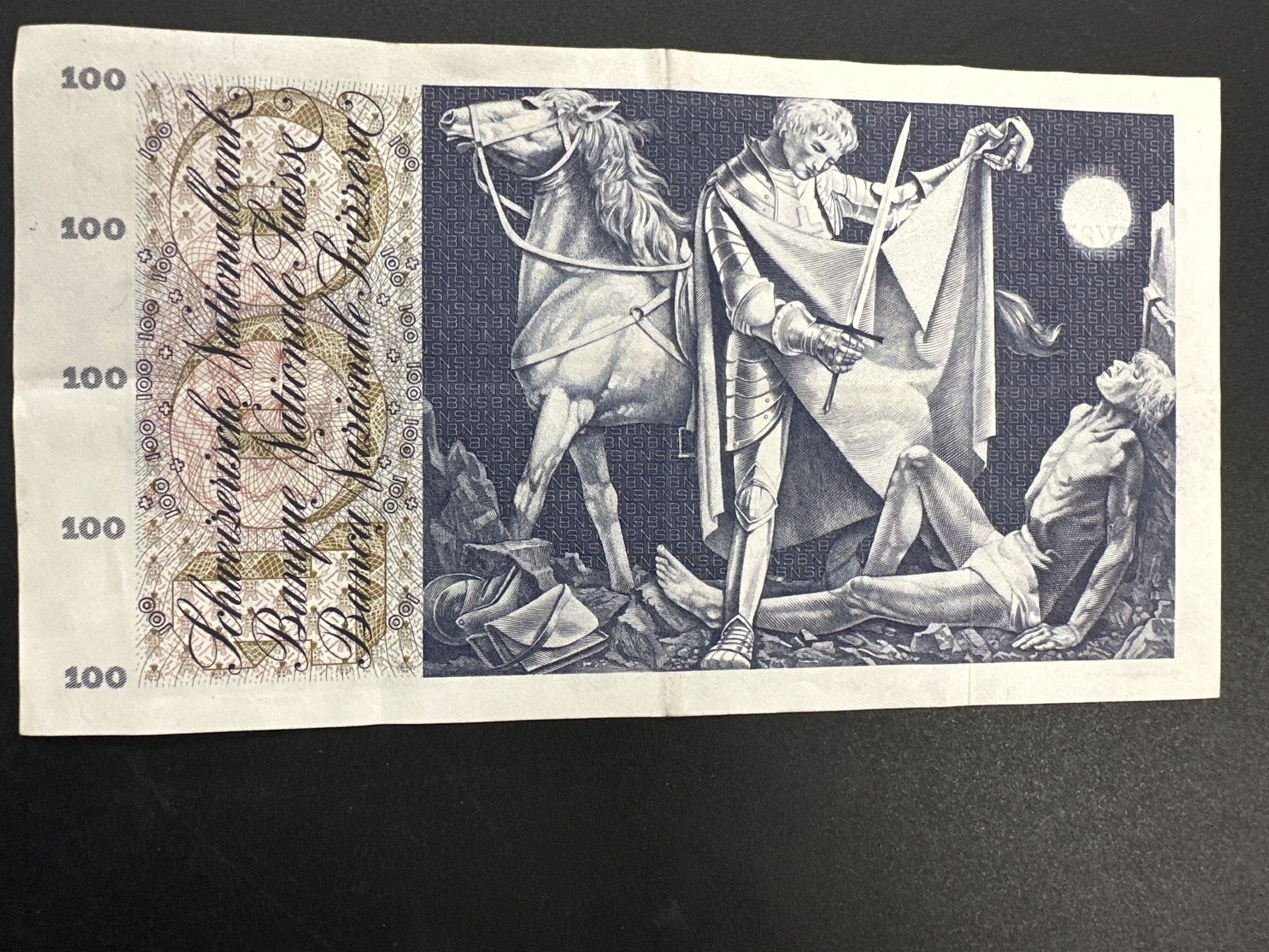 Banconote: 100 Fr.-Note Schweiz 1973 – Usato da Herisau venduto da herau 1