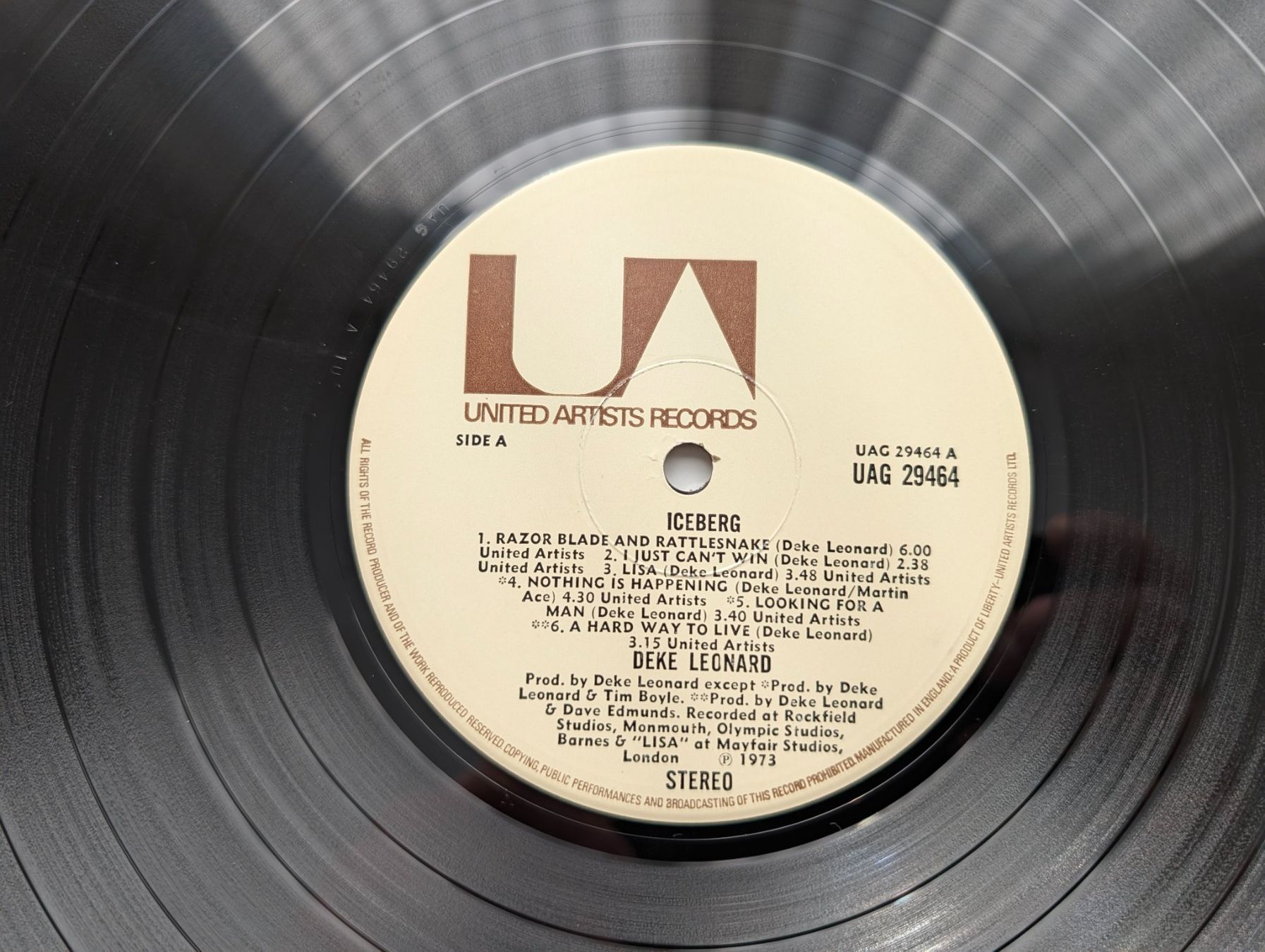 Dischi in vinile: Deke Leonard – Iceberg  UK 73 – Usato da Ebikon venduto da kisuM 6