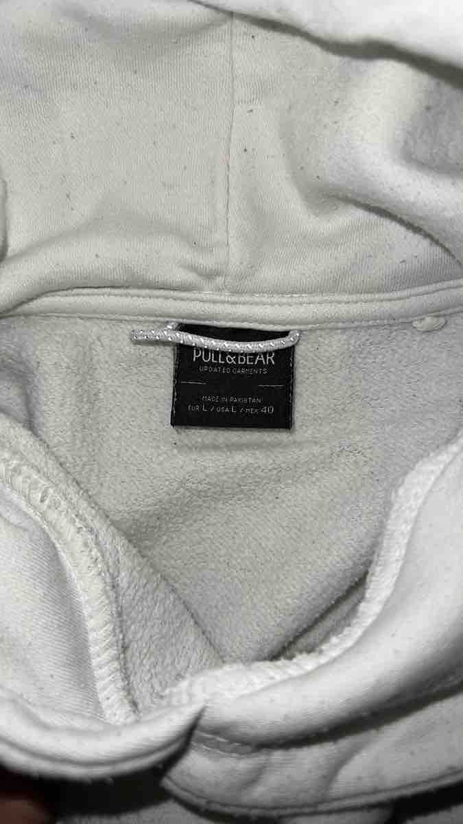 Pull&Bear Pullover & Sweatshirts: Sweat à capuche unisexe Pull&Bear blanc taille M – Gebraucht aus Boudry von ale_8t28 2