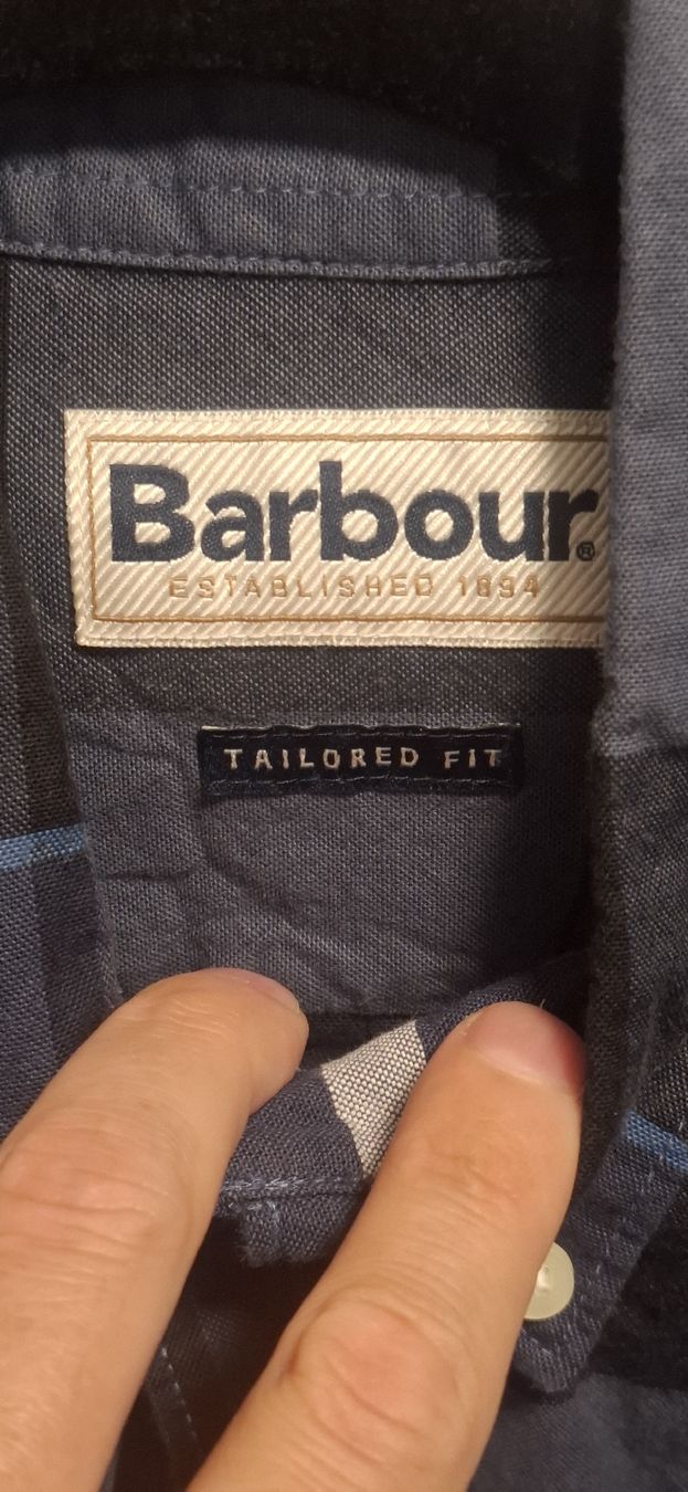 Camicie: Barbour shirt blue checkered pattern acceptable condition – Usato da Affoltern am Albis venduto da AlpineParcel 1