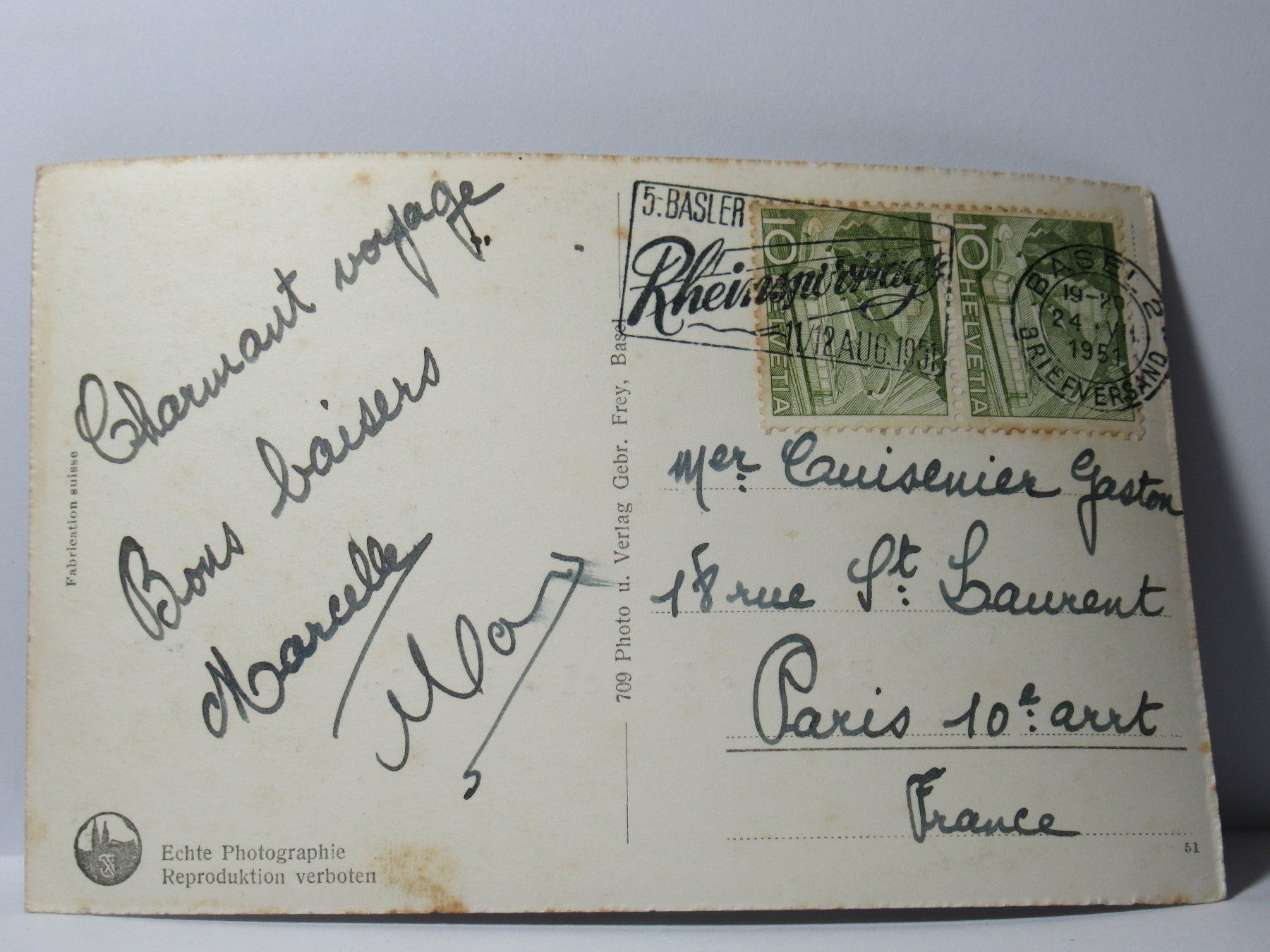Cartes postales: Basel 1951 – D'occasion à Grenchen par Bluemchen1900 1