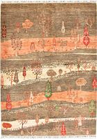 Handgeknüpfter afghanischer Khurjeen Orientteppich 242x175cm