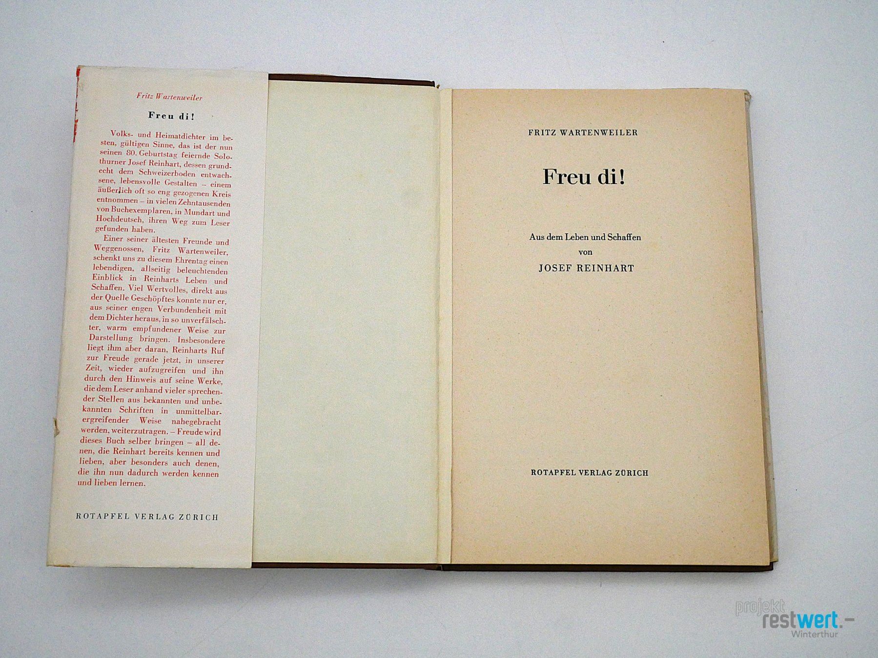 Libri: FRITZ WARTENWEILER Freudi! – Usato da Winterthur venduto da Restwert_Winterthur 4
