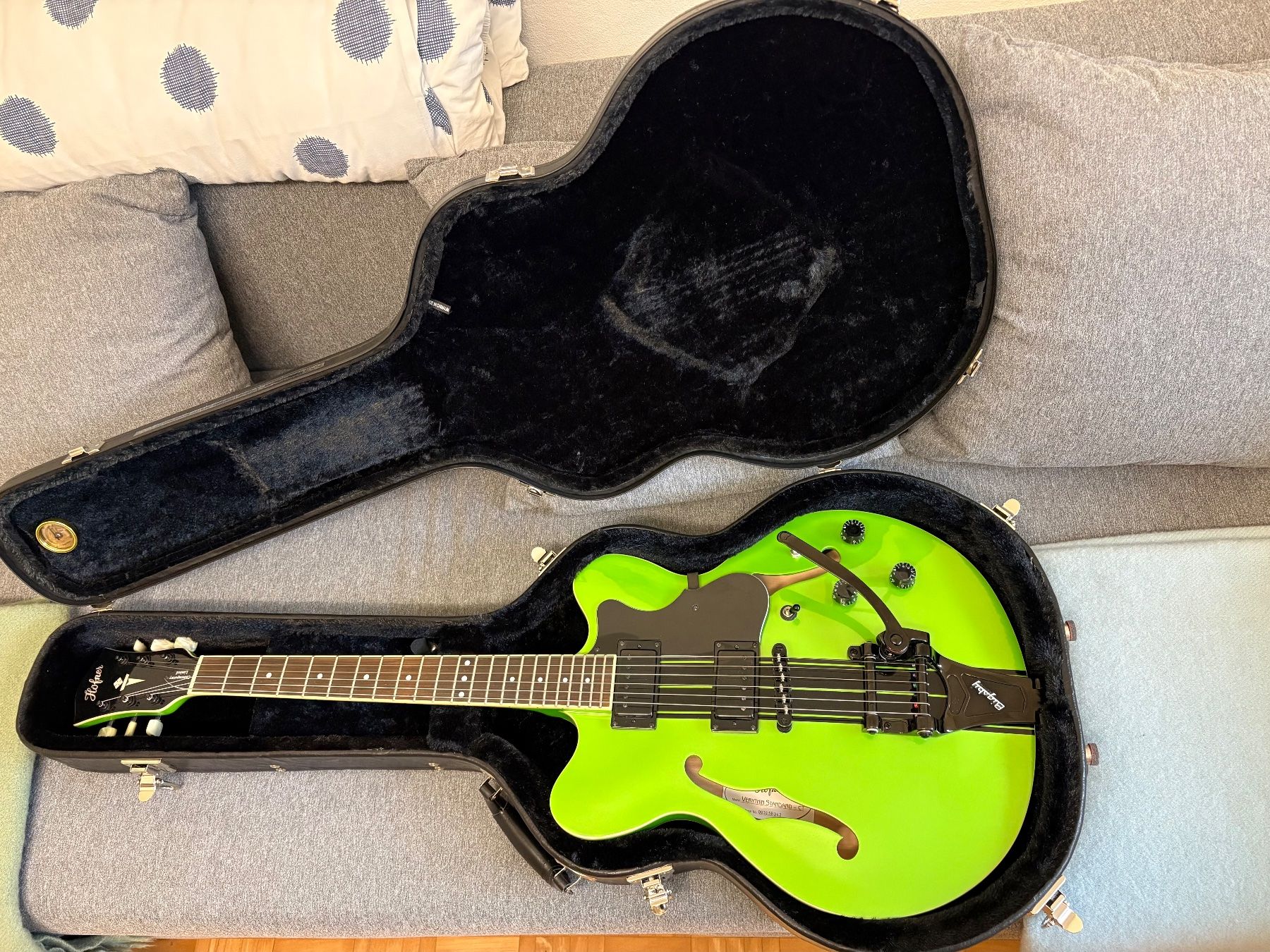 Höfner Strumenti musicali: Höfner Thinline E-Gitarre in grün – Usato da Schüpfheim venduto da hub_8sx6 4