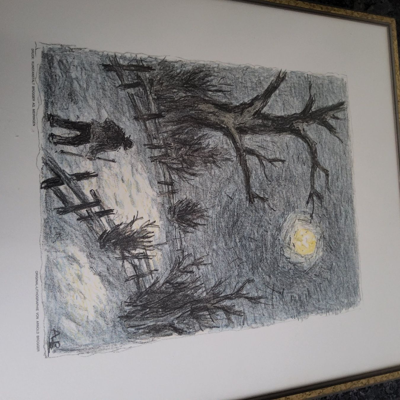 Grafica & Litografie: Original Lithografie Arnold Brügger gerahmt – Usato da Diegten venduto da ayla2009 2