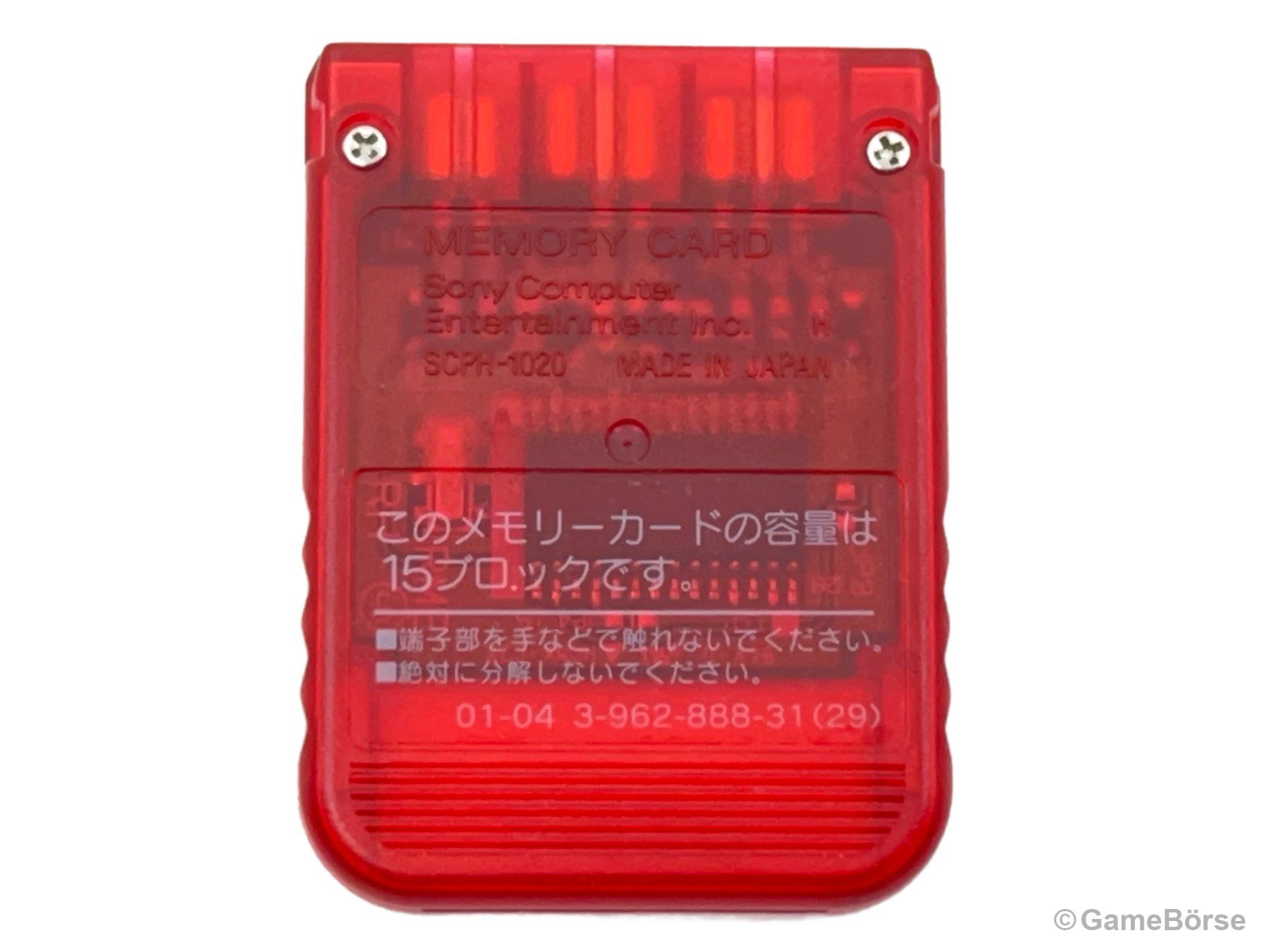 Sony Unités de mémoire & Cartes mémoire: PS1 Memory Card 1MB Rot Transparent – D'occasion à Stettfurt par GameBoerse 1