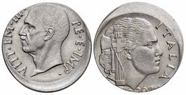 Italien, 20 Cents 1940, dezentriert!