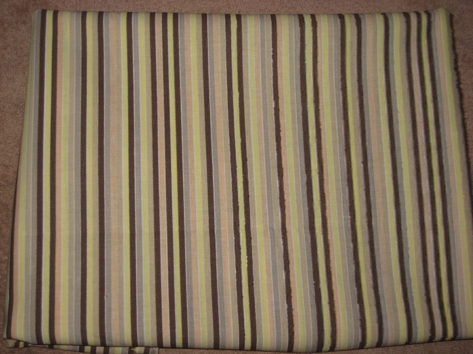 Tessuti: Baumwollstoff hellgelb/ braun/ beige Streifen – Nuovo e nell'imballaggio originale da Füllinsdorf venduto da Schlupp