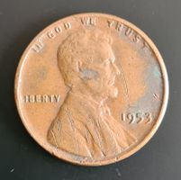 One Cent 1953 USA United States of America Coin Money Münze