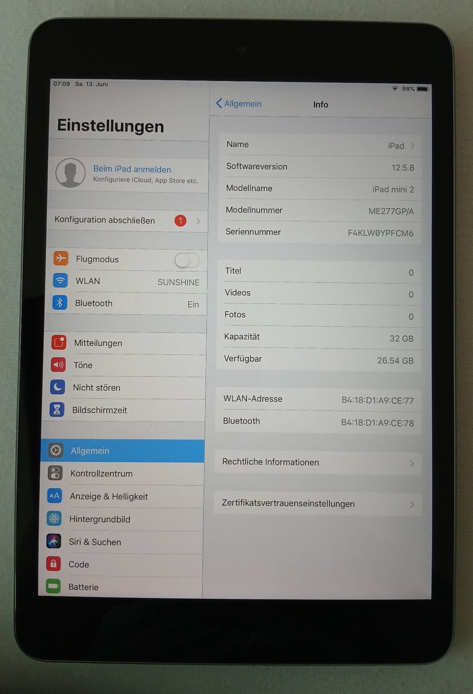 Apple Tablet PC: Apple iPad Mini 2, 32GB, WiFi Modell A1489 – Usato da Luzern venduto da baku1961 4