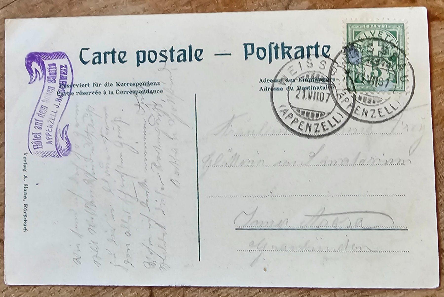 Cartoline postali: AK Gruss vom Santis Weissbad 1907 – Nuovo (secondo la descrizione) da Les Valettes venduto da Nuba1 1