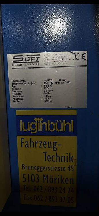 Hebebühne & Wagenheber: 2 Säulen Autolift S Lift 3000 kg/400V  – Gebraucht aus Wettingen von ELLA39 3