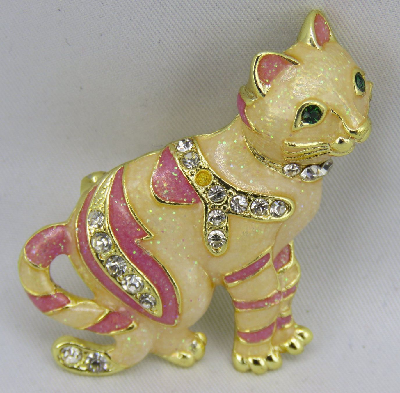 Broschen & Nadeln: Brosche - KATZE mit Glitzersteinen - Neu – Neu und originalverpackt aus Grenchen von Yamahwildstar16 2