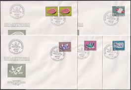 1959, B91-B95, illustrierte Komitee FDC, adresslos, Kat:60.-