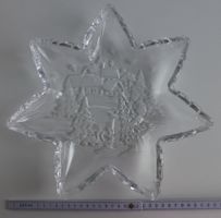 sternförmige Glasschale Weihnachtsvorbereitung - ca. 30 cm