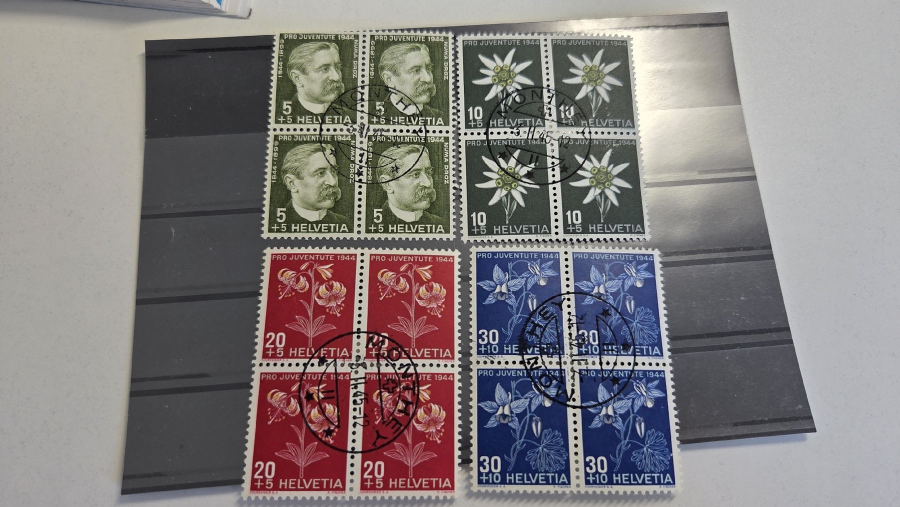 Tous les timbres: 1944 Pro Juventute 4er Block gestempelt – D'occasion à Arni AG par Moth68