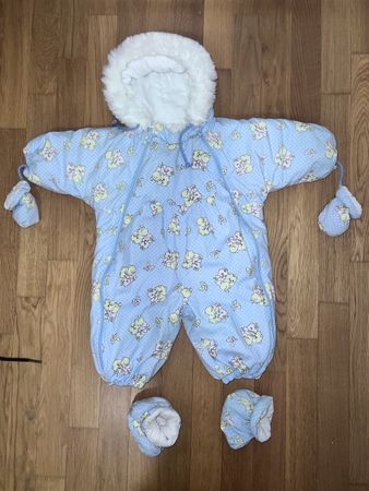 Baby Retro Schneeanzug mit 🐻 Gr.74