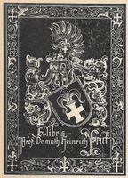 Ex-libris héraldique Heinrich FRICK. Zürich.
