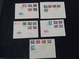 5 x FDC Pro Patria 1958-1961