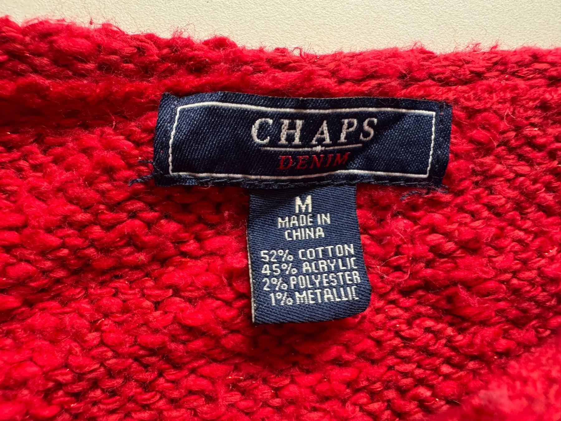 Maglioni & Felpe: Chaps Denim Sweater Sz L Women Knit Pullover – Usato da Neuchâtel venduto da _Easy_to_Find_ 1