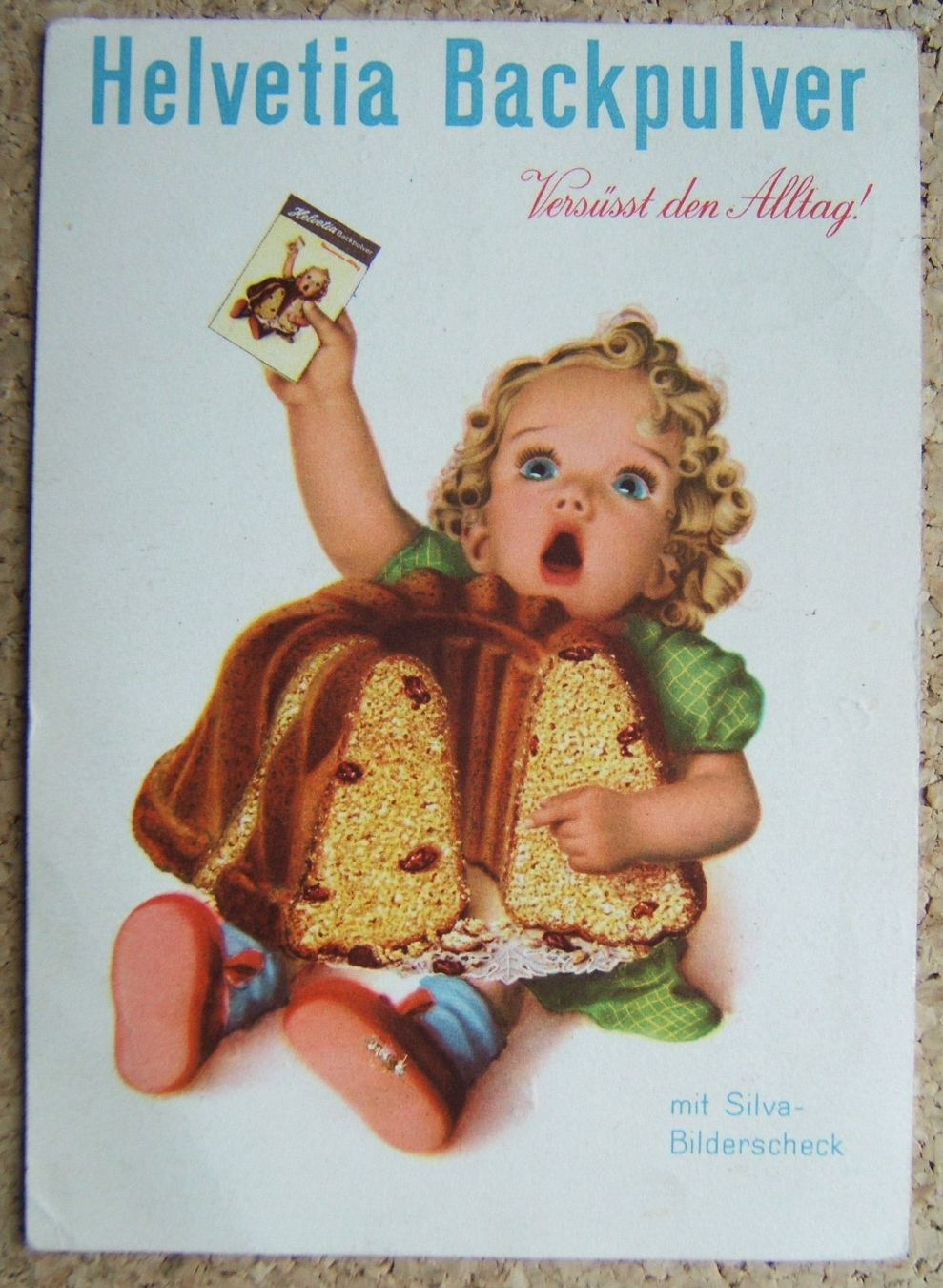 Cartoline postali: AK "HELVETIA BACKPULVER" - FELDPOST 1961 – Usato da Brunnen venduto da Nonne04