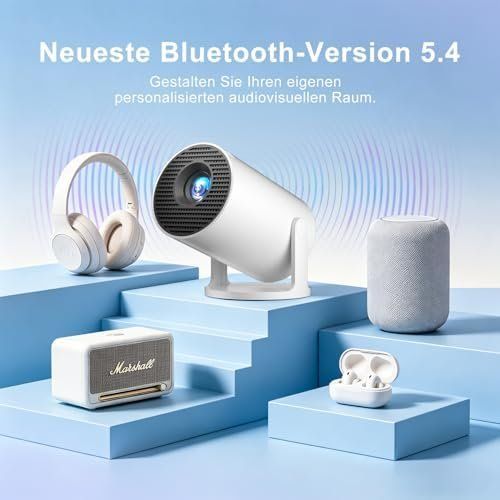 Videoprojektoren: Mini Beamer Unterstützt 4K Android 14 Apps Smart Projektor – Neu und originalverpackt aus Hundwil von Pakethase 5