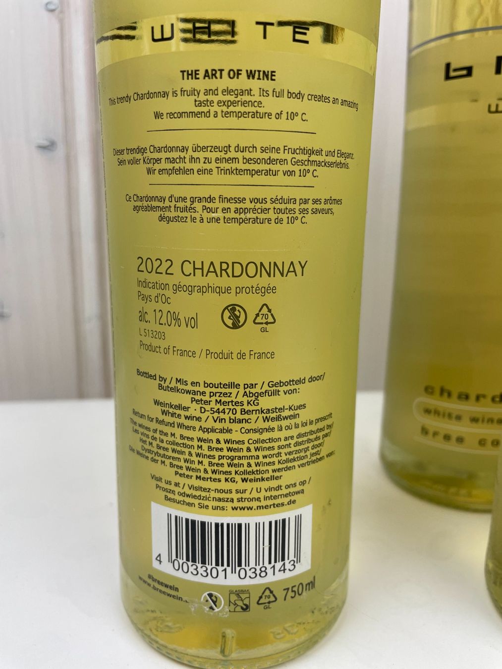 Vino: Bree Chardonnay Weisswein, 4 Flaschen – Nuovo e nell'imballaggio originale da Wängi venduto da Thurgauer98 3