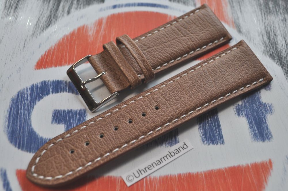Bracciali & Braccialetti: 26mm Uhrenarmband,  Leder braun, Uhrenband – Nuovo (secondo la descrizione) da Courlevon venduto da Uhrenarmband