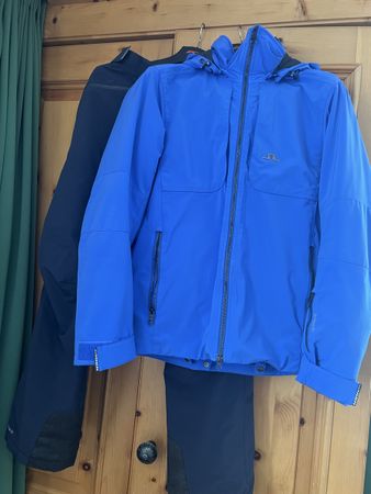 J.Lindeberg Ski-Set Herren Gr. L blau Top Zustand