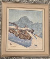 Karl Christener Gemälde Bietschorn aus dem Lötschental
