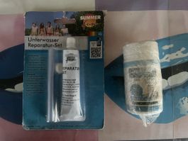 Kit de réparation piscine + Chlore lent, Summer Fun☀️