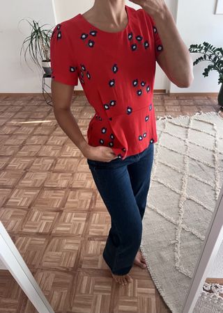 SET Markenbluse|  Gr. 34 | Blumenmuster| Made in Europe