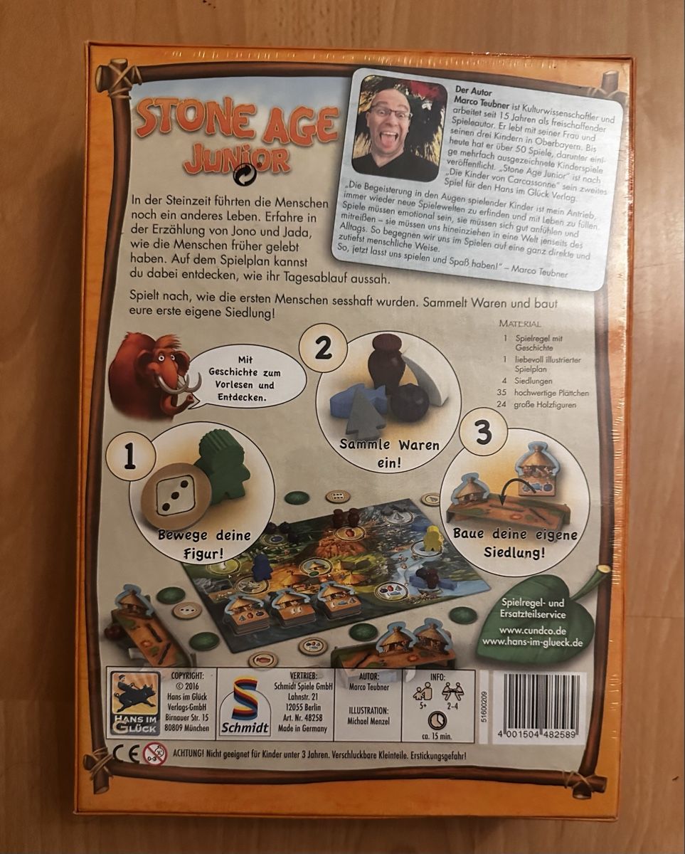 Giochi: Brettspiel; Stone Age junior – Nuovo e nell'imballaggio originale da Full-Reuenthal venduto da xeneya 1