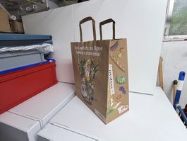 100x Papier-Tragetasche Coop (Sack, Transport, Einkauf)