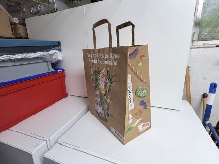 100x Papier-Tragetasche Coop (Sack, Transport, Einkauf)
