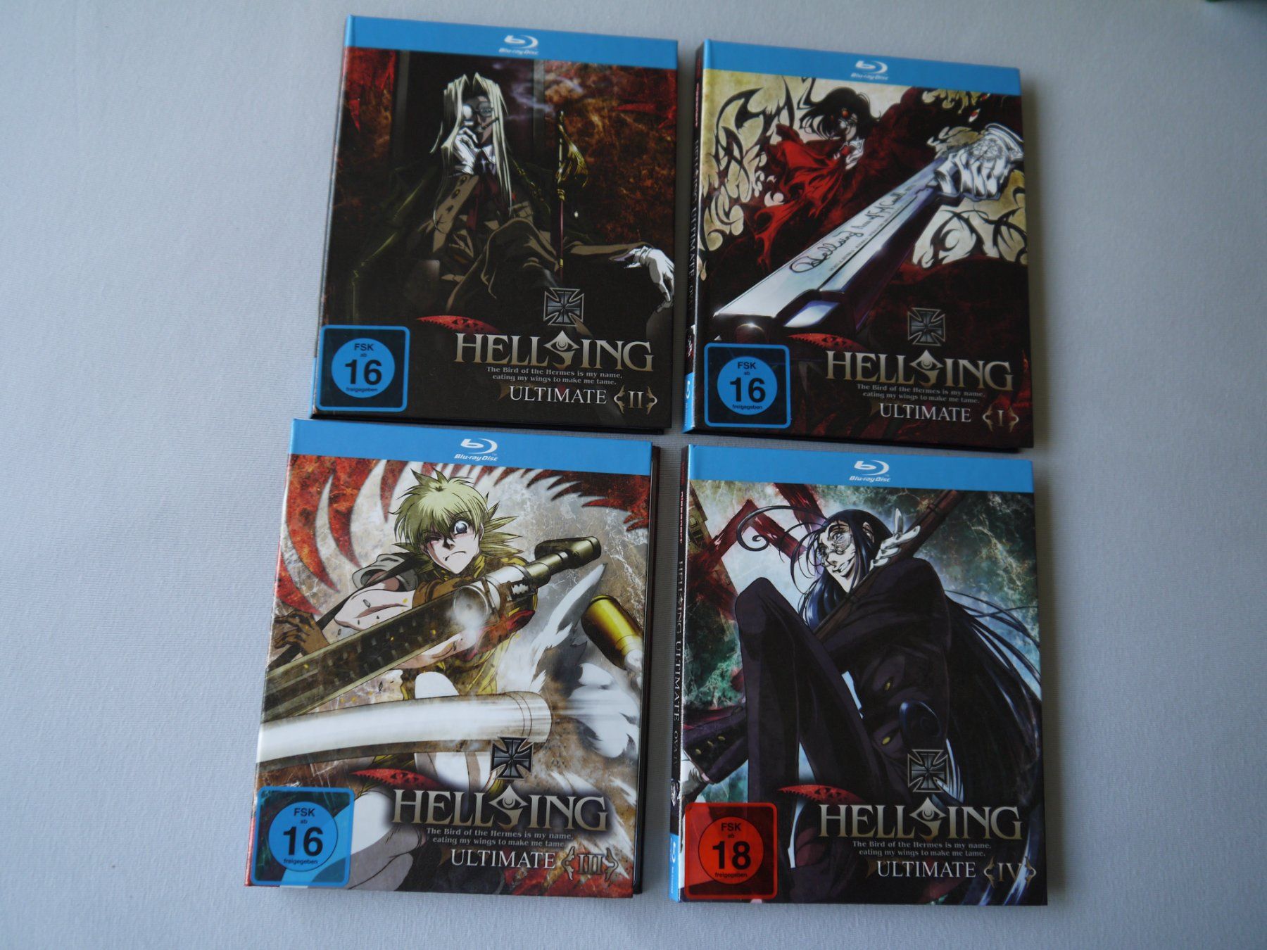Alle DVDs: HELSING ULTIMATE  1 - 4 - ANIME - Blu Ray – Gebraucht aus Hagendorn von Blaf