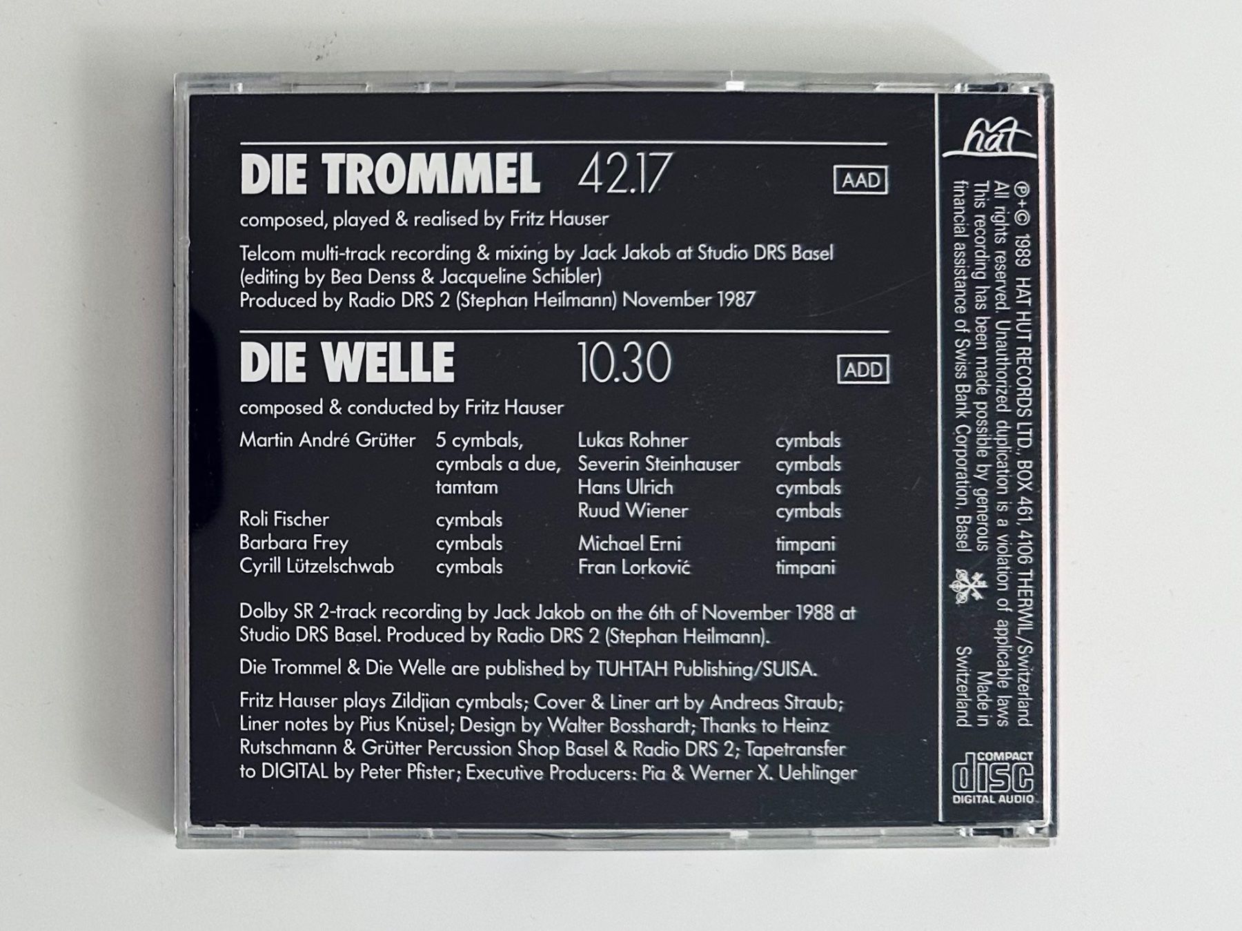 CD: Fritz Hauser: Die Trommel & Die Welle – Usato da Zürich venduto da arn___ 2
