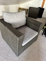 Gartenstuhl Polyrattan mit Kissen guter Zustand