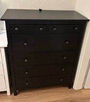 HEMNES Kommode schwarz mit 6 Schubladen guter Zustand