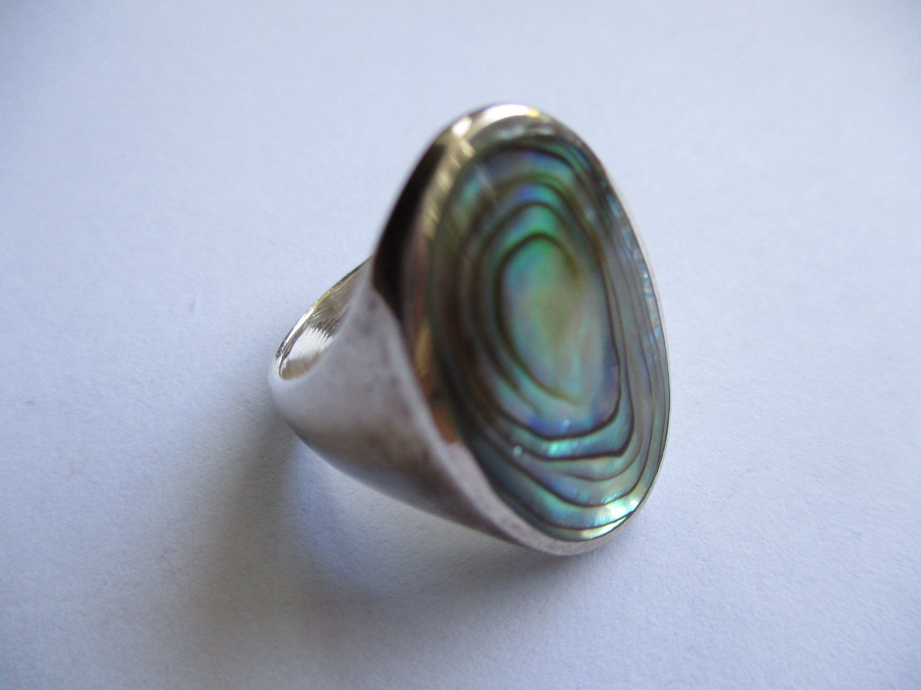 Bagues: Bague argent 925 ovale nacre irisée – D'occasion à La Sarraz par vic_v6kz 1