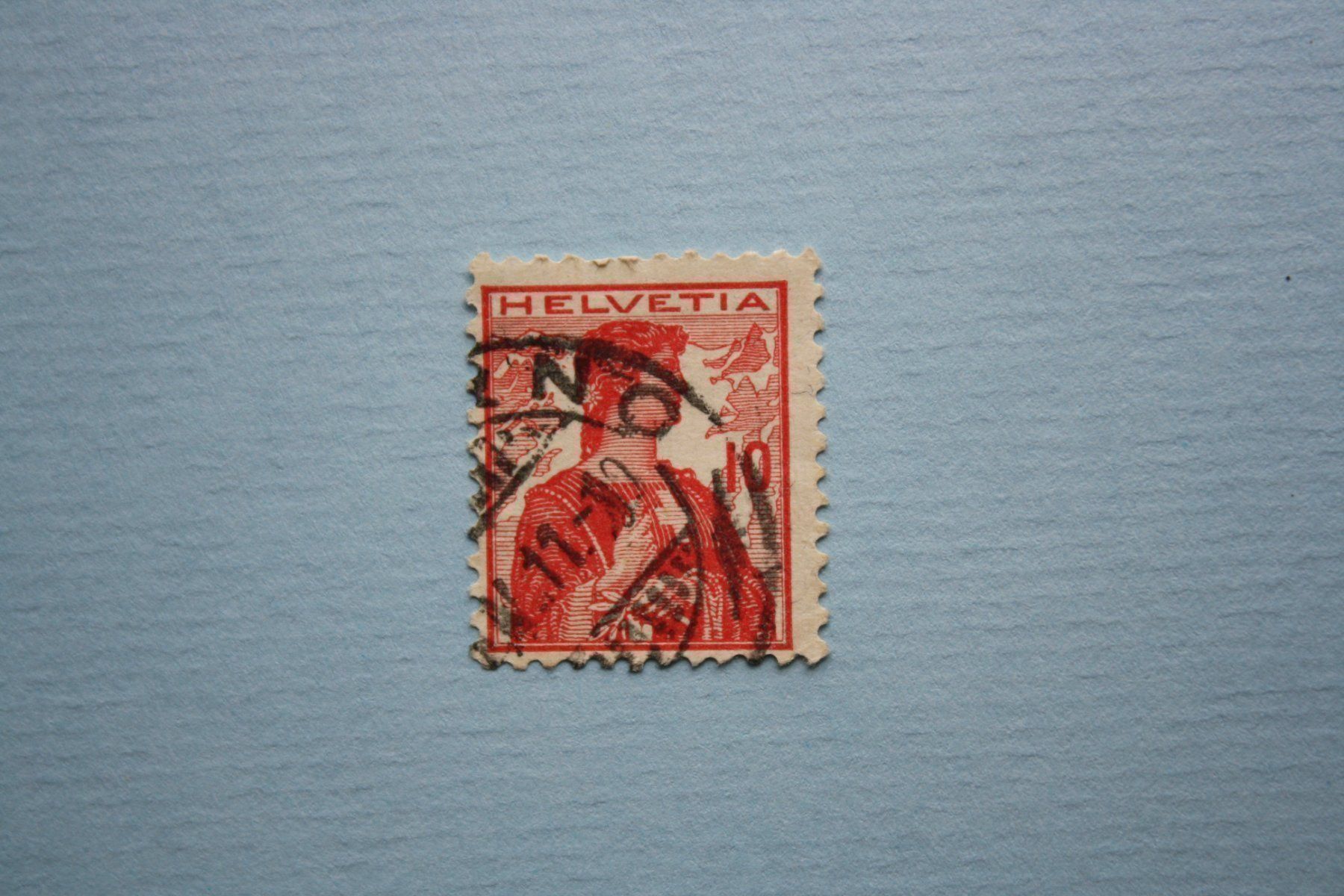 Tutti i francobolli: um 1909 helvetia stamp – Usato da Laupen BE venduto da Gufi57