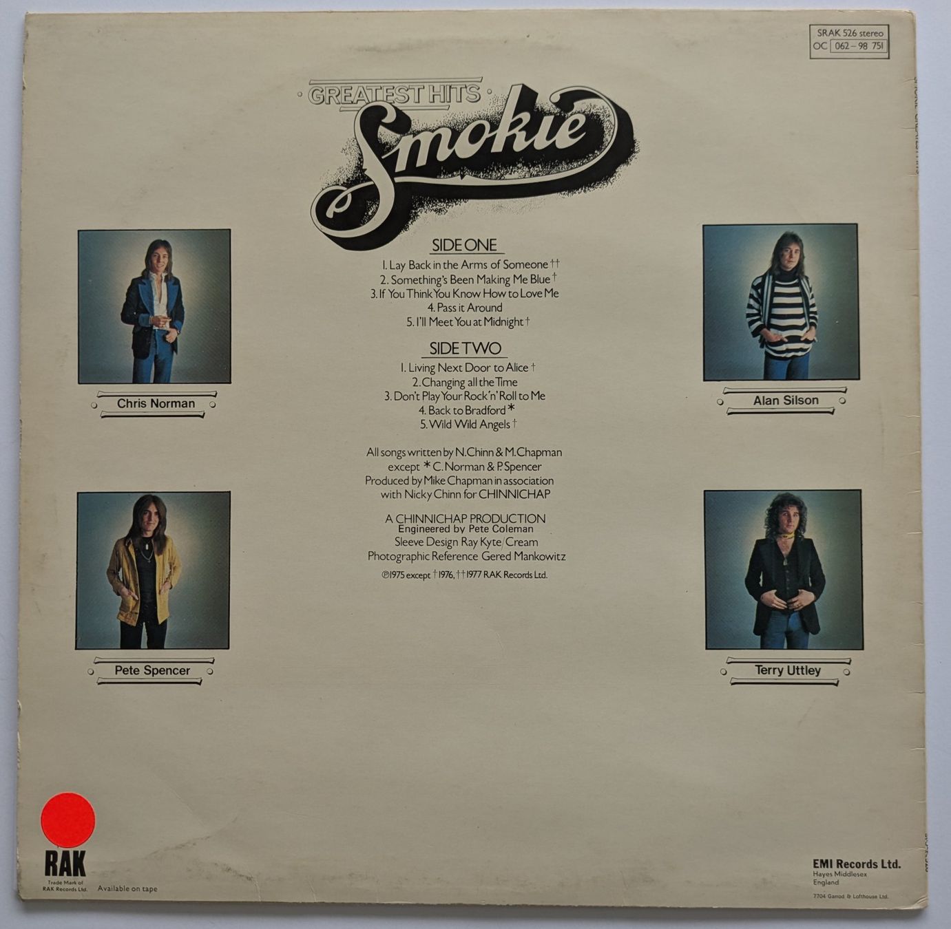 Dischi in vinile: Smokie - Greatest Hits - Vinyl – Usato da Hochdorf venduto da Netrunner2077 2