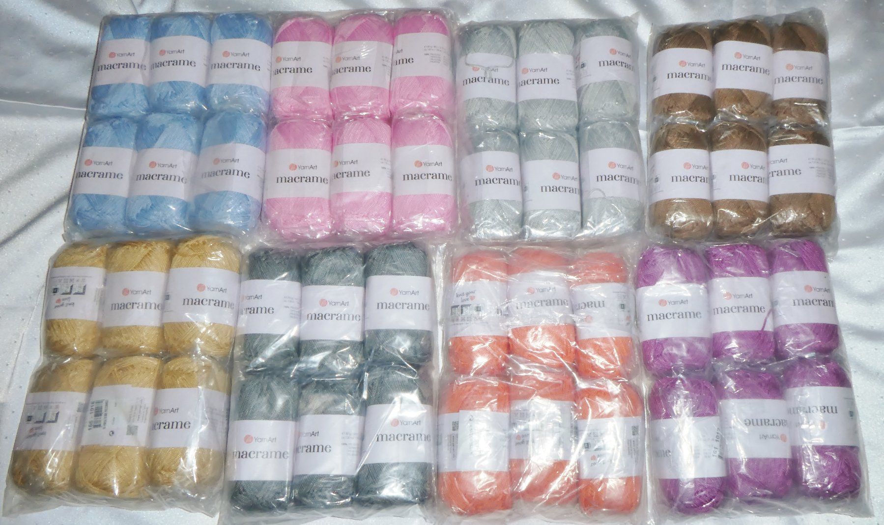 Wolle: Garn Häkeln Garn Makramee Garn 90 gr 130 mt, 6 Knollen – Neu und originalverpackt aus Siebnen von Ra-la-ra-ol 1
