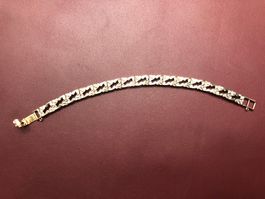 Seltenes Armband tricolor aus 14 Karat Gelbgold Au 585