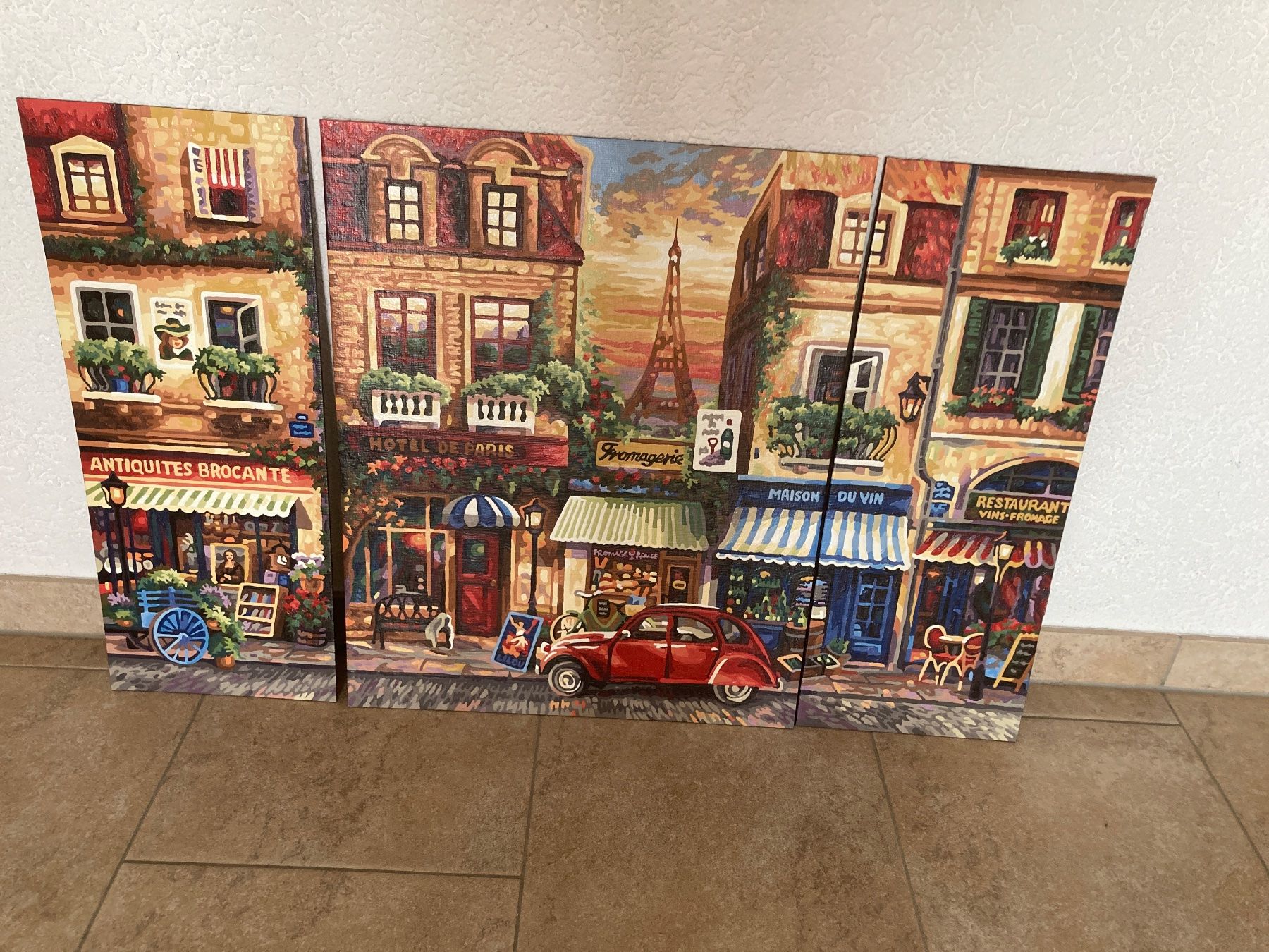 Gemälde: Bild/Gemälde, 3-teilig, "Paris Nostalgie" – Gebraucht aus Gelterkinden von froggy80