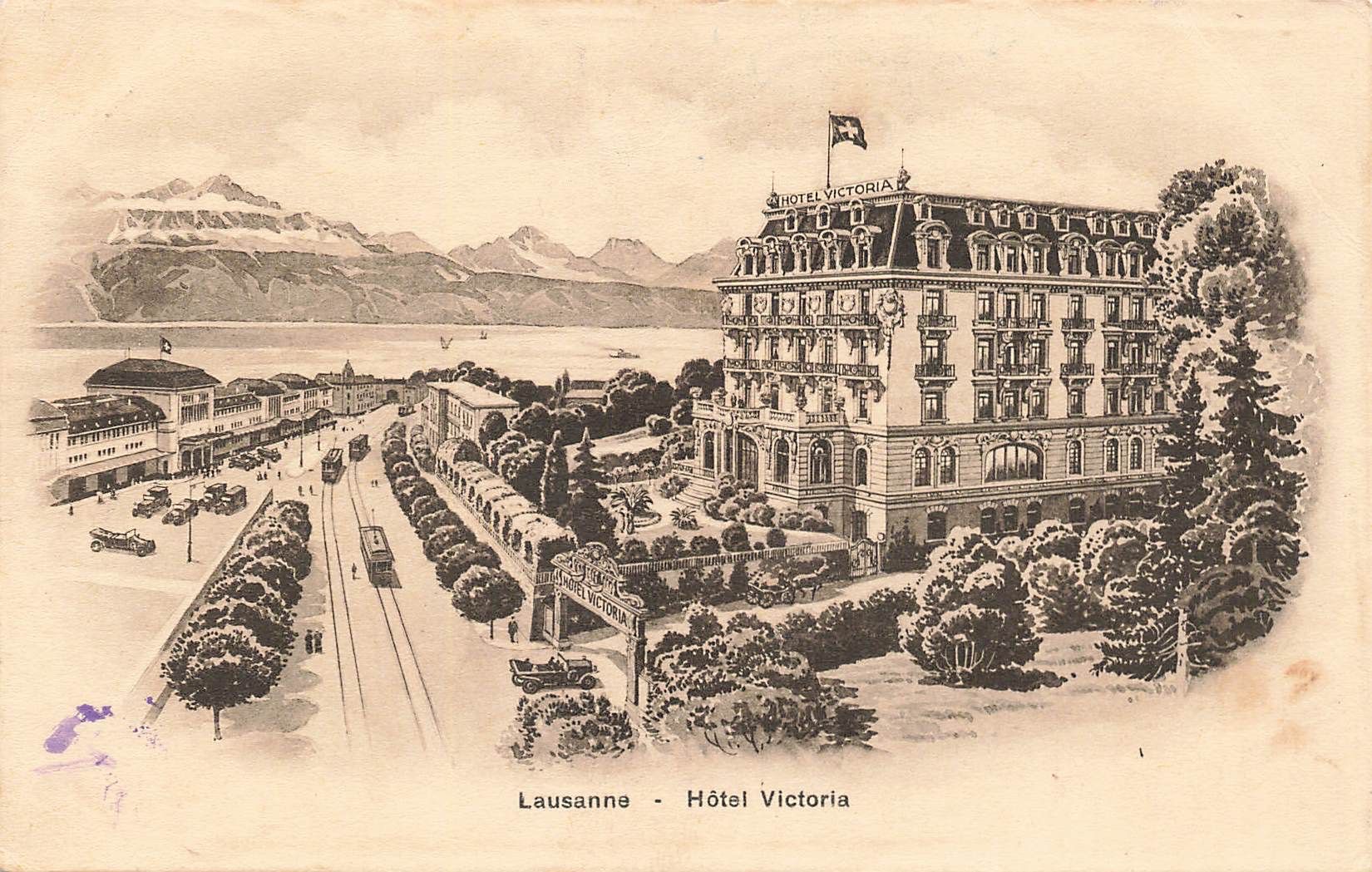 Cartoline postali: Lausanne hotel victoria – Usato da Biasca venduto da Blenio71