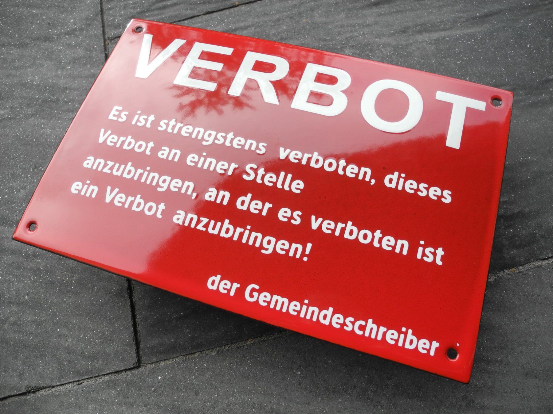 Ecriteaux: VERBOTS-EMAILSCHILD – Neuf (Voir description) à Reinach AG par Huckleberrysix 1