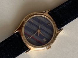 TISSOT -Montre Plaqué Or - Quartz  24 mm - Cuir Vintage Neuf