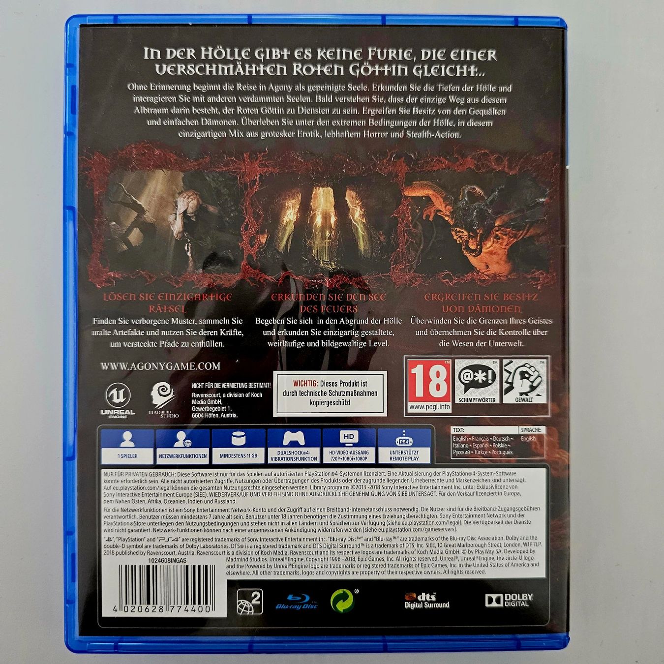 Sony Giochi: Agony (PS4) – Usato da Holziken venduto da Miglioregamesnmore 1
